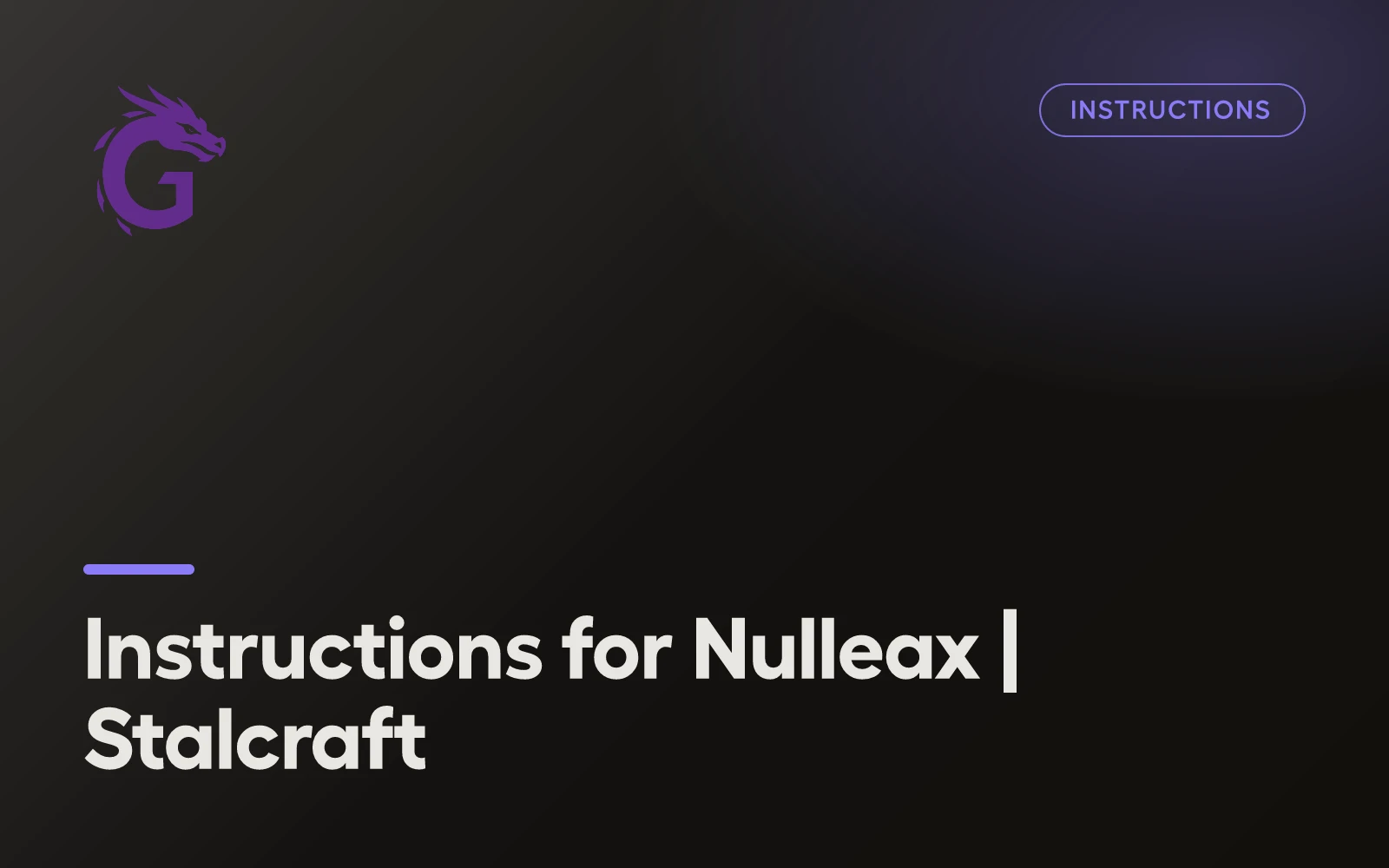 Instructions for Nulleax | Stalcraft