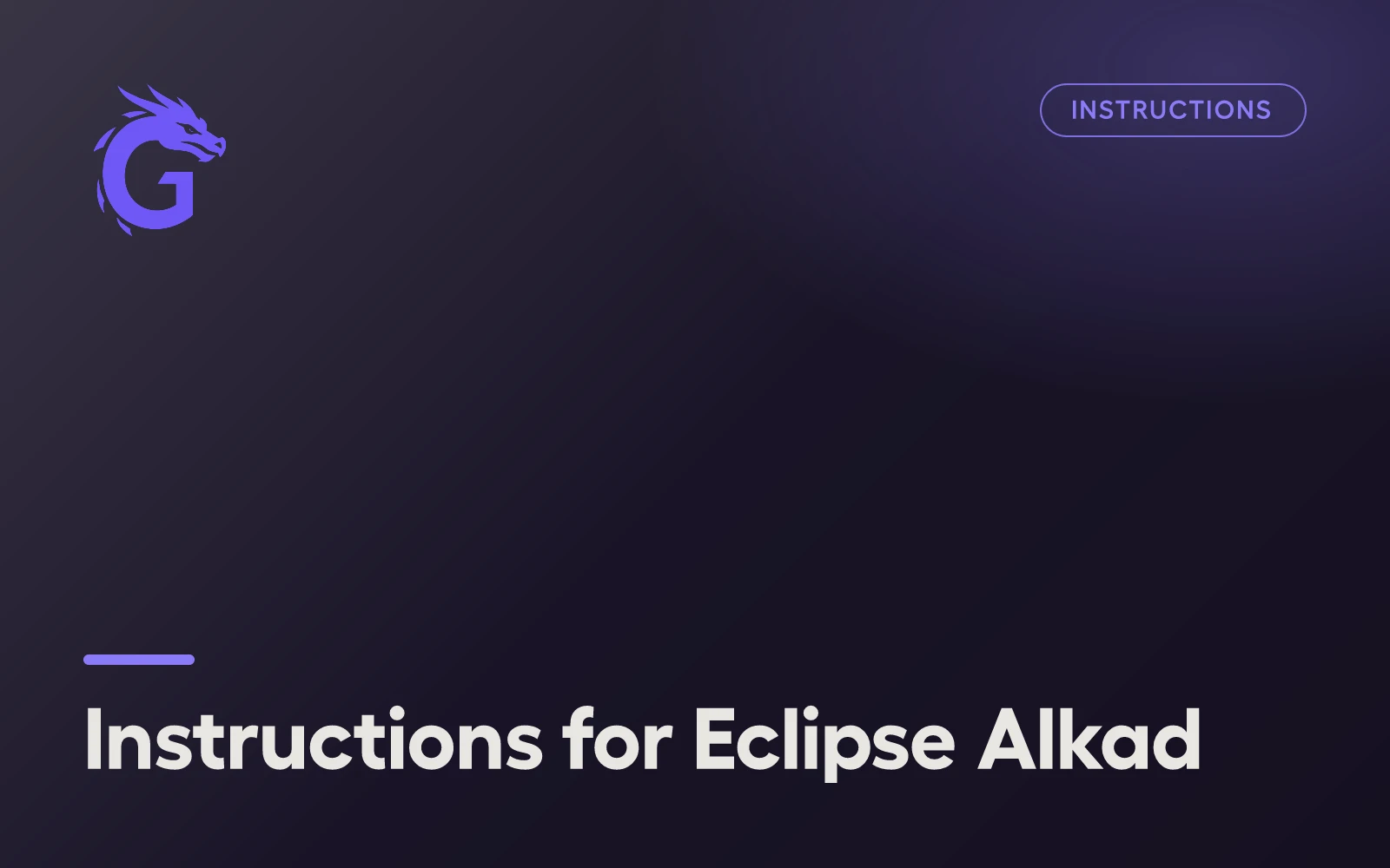 Instructions for Eclipse Alkad