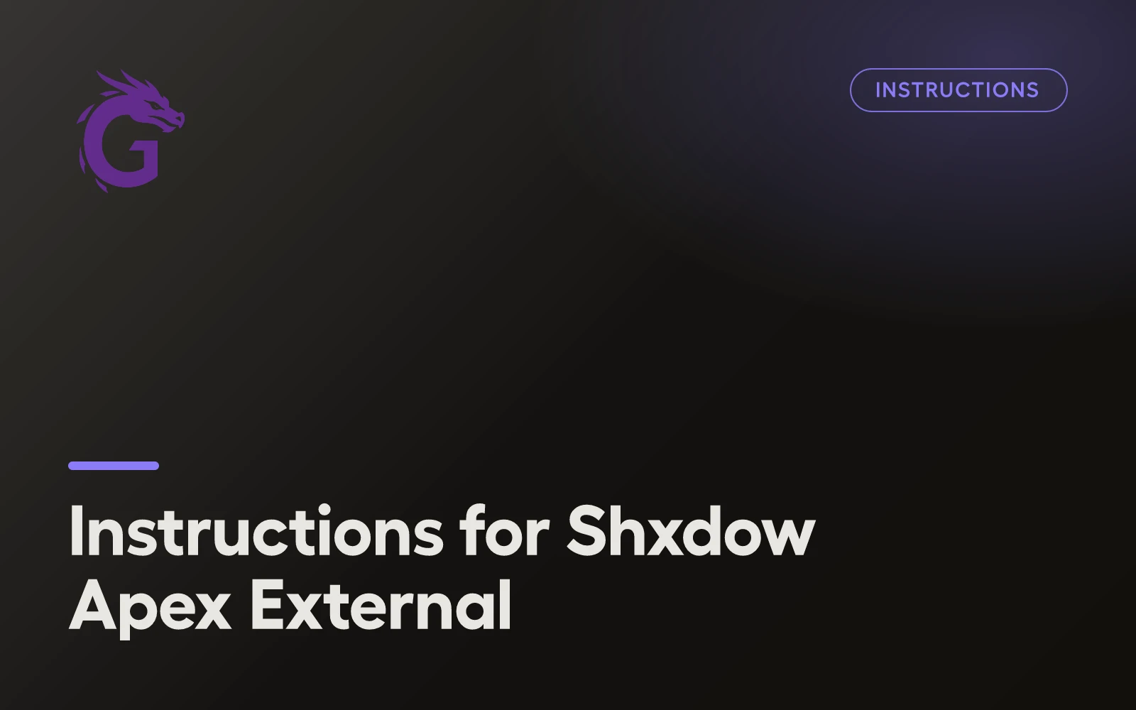 Instructions for Shxdow Apex External