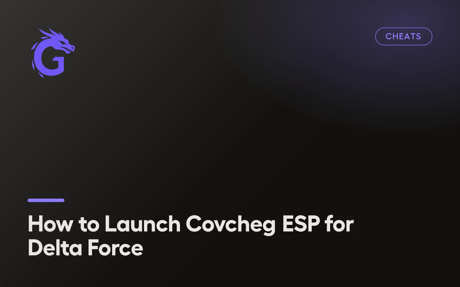 How to Launch Covcheg ESP for Delta Force