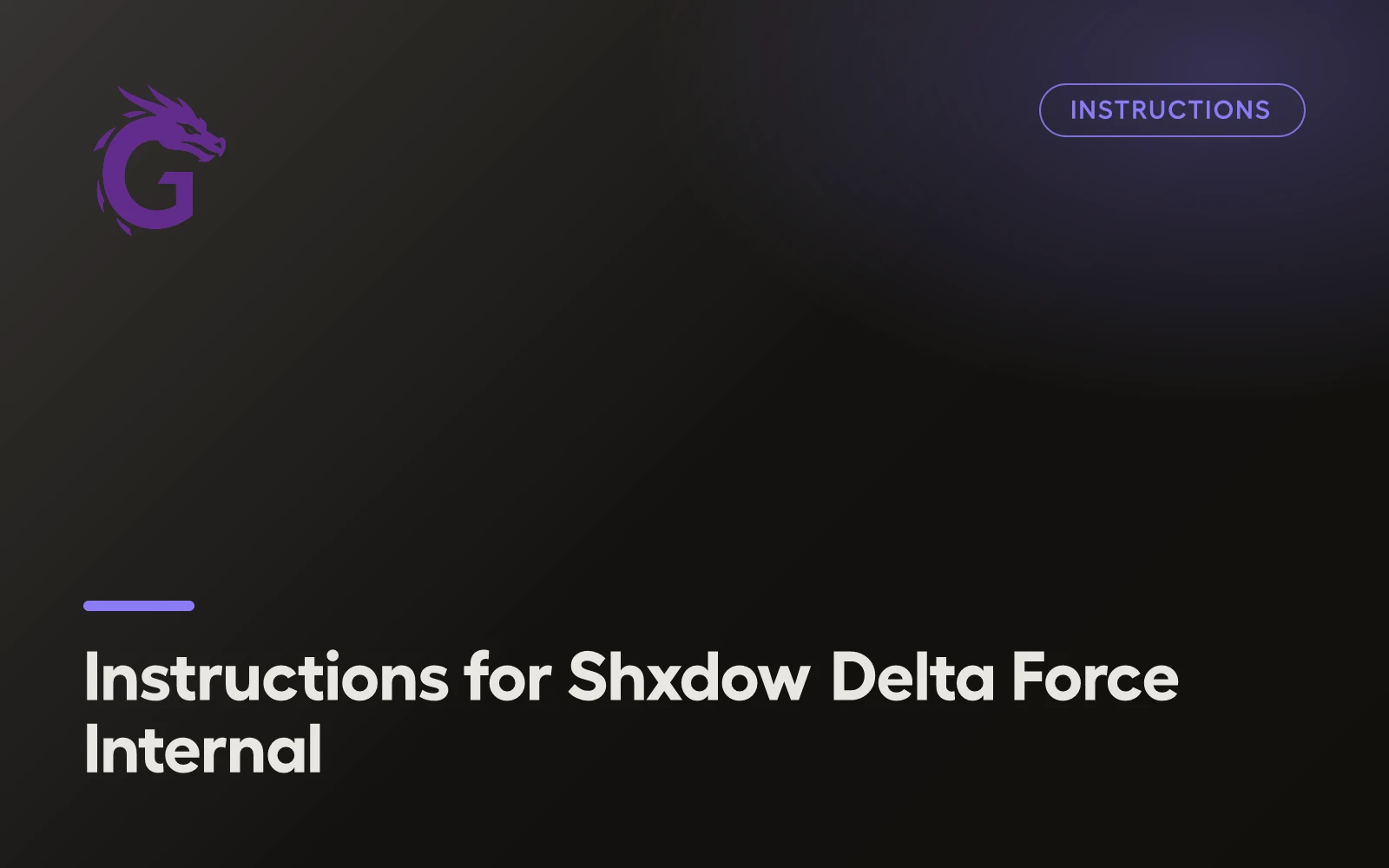 Instructions for Shxdow Delta Force Internal