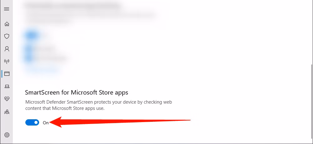 Instructions for disabling Windows Defender — 3.Disable SmartScreen, image 7
