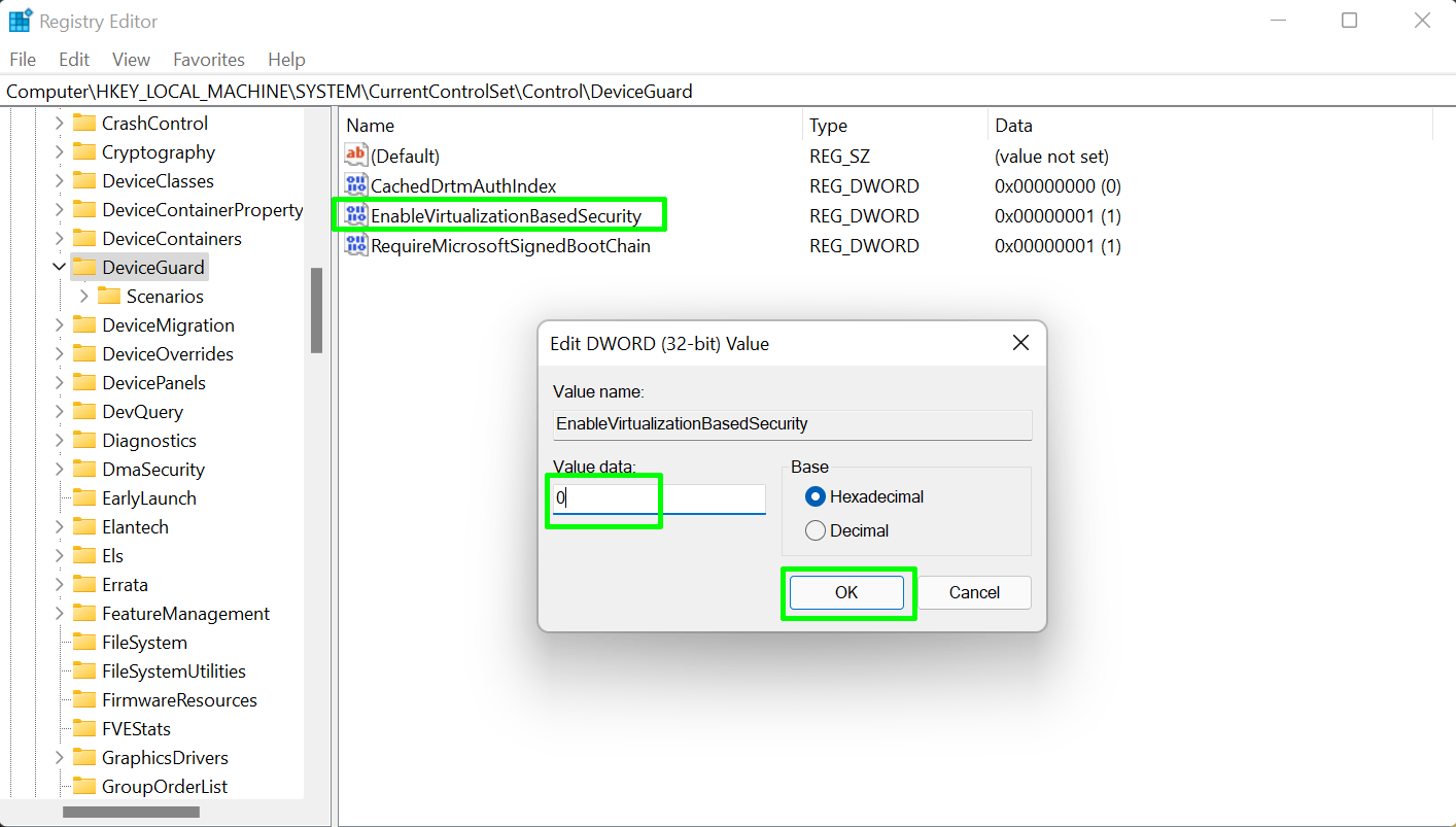 Instructions for disabling VBS (Virtualization) — How to Disable Virtualization Based Security in Local Group Policy Editor or Registry Editor, image 3