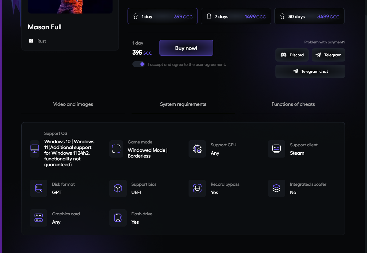 How to buy a cheat on GetCheats.io — Registration and Navigation