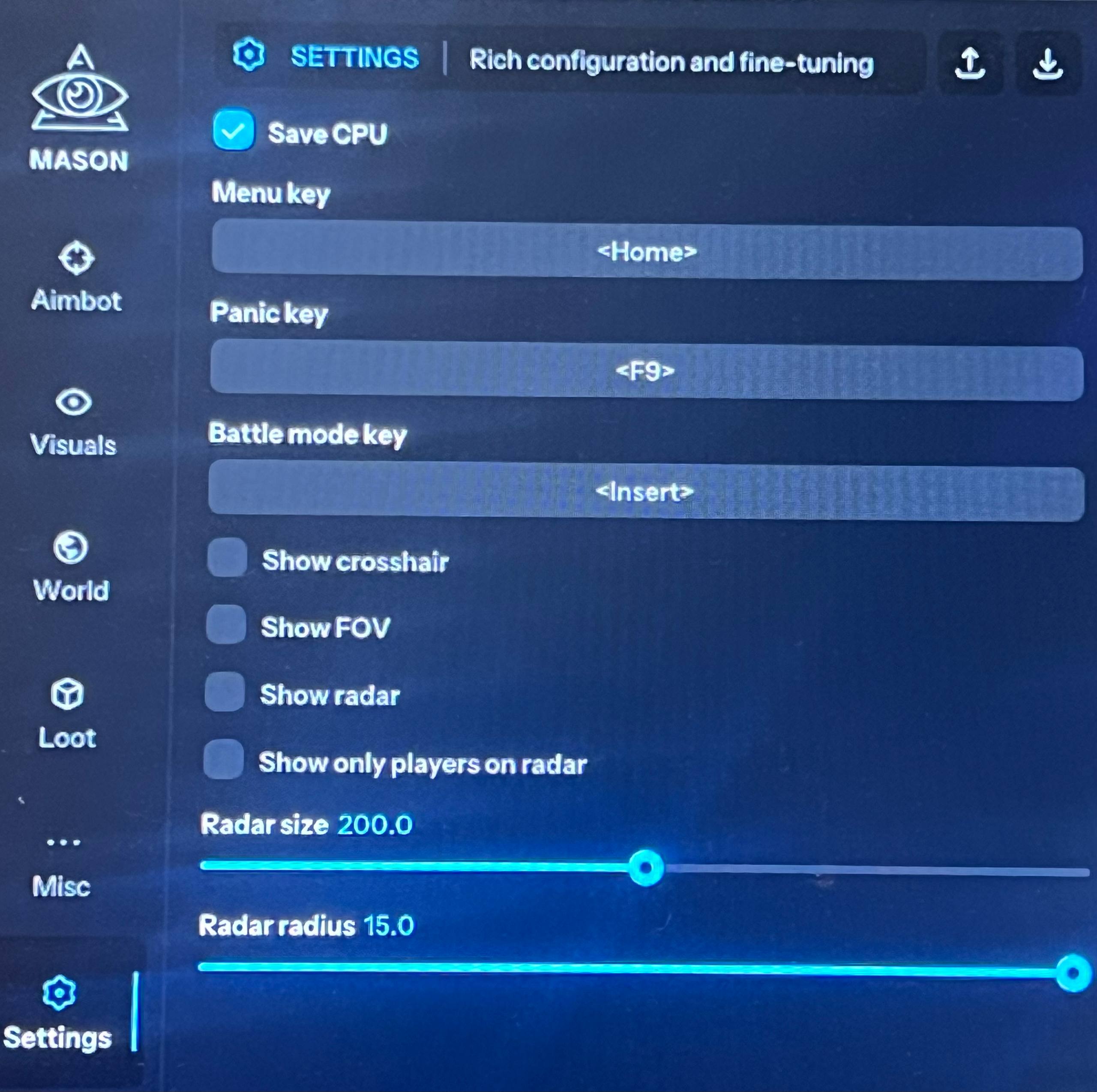 Пример легитной настройки AimBot