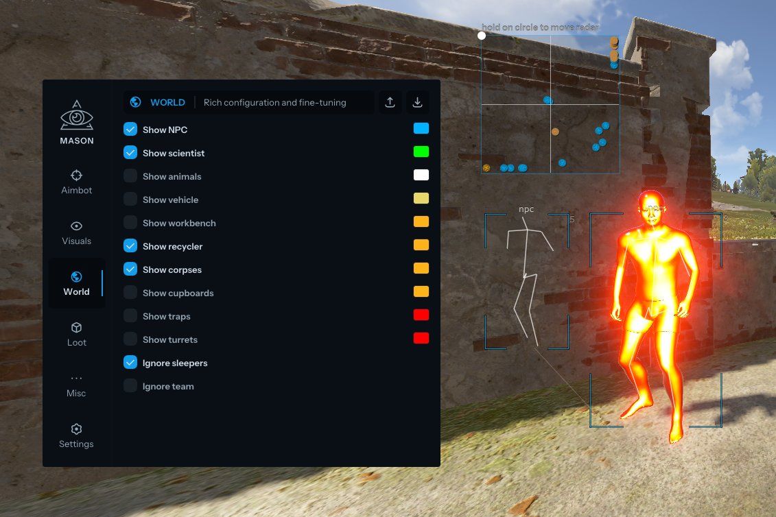 Mason Full cheat for Rust - screenshot 4
