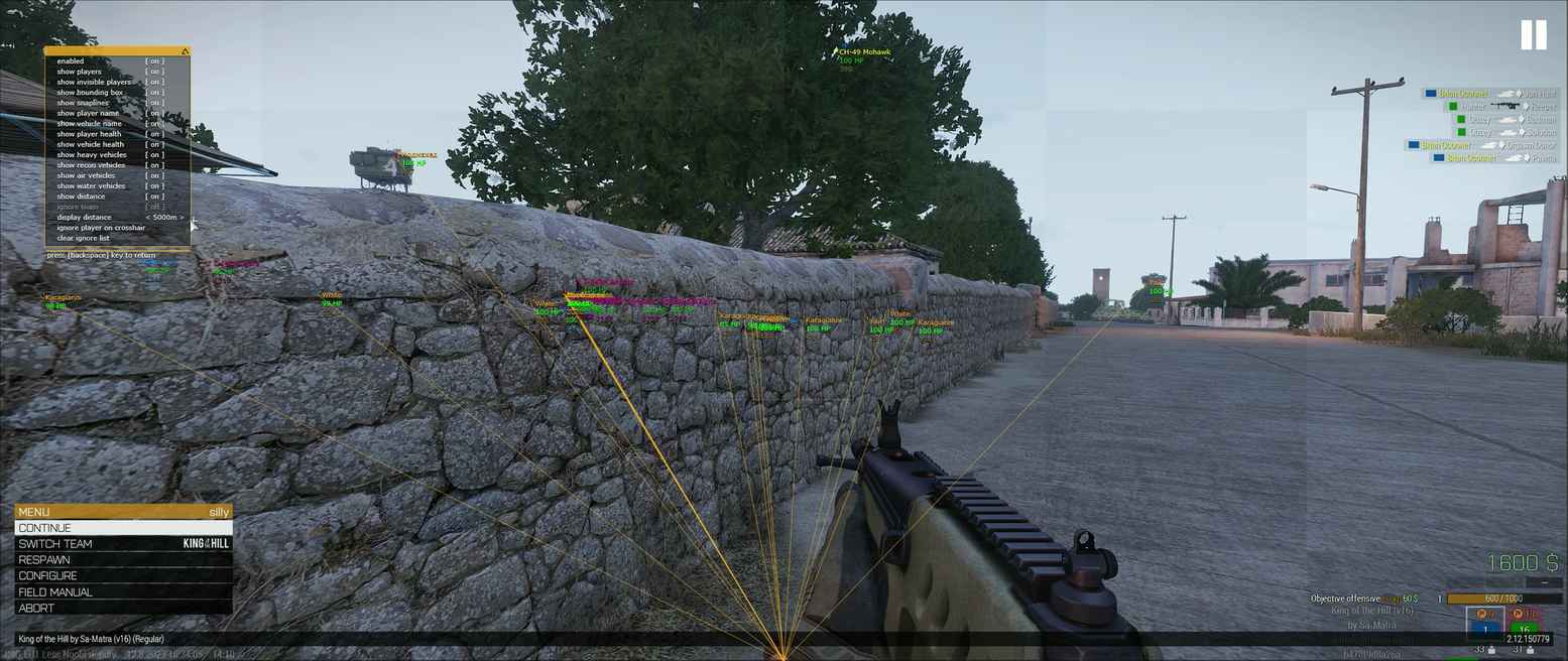 Скриншот чита Mason для Arma 3 - 1