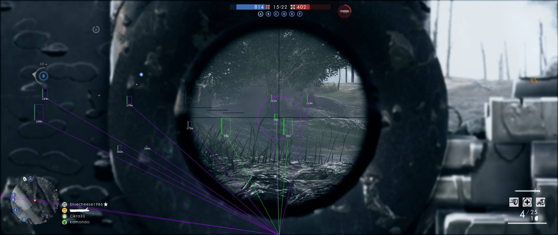 Скриншот чита Mason Battlefield 1 для Battlefield Series - 2