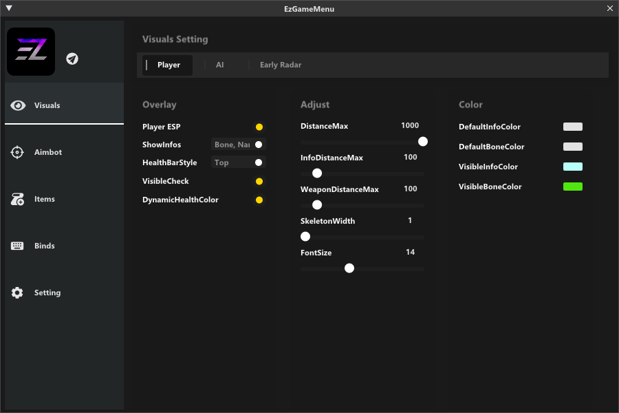 EZ DMA Arena Breakout cheat - screenshot 3