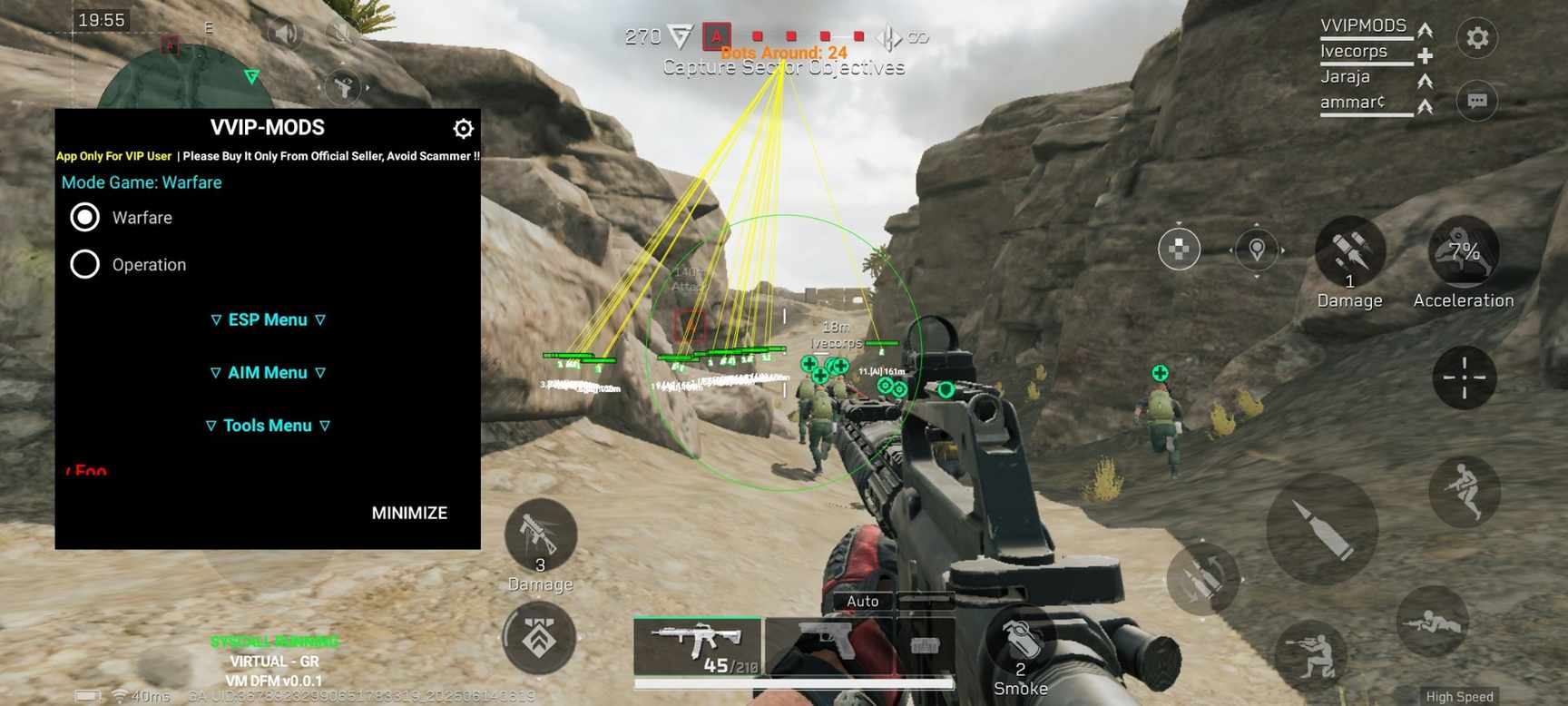 Vvip Delta Force cheat for Delta Force Mobile - screenshot 3