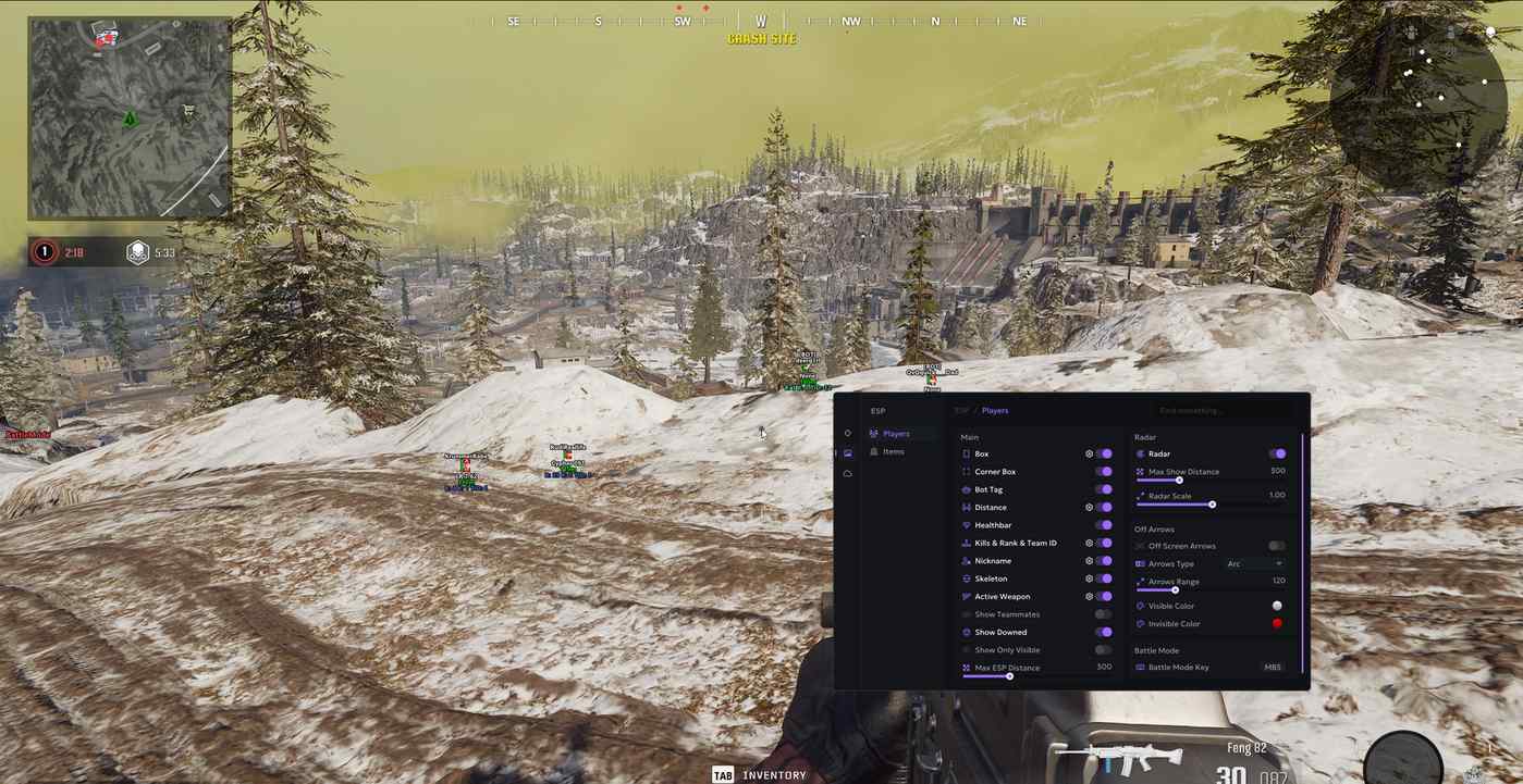 Скриншот чита Ancient для CoD: BO 6-7 / WARZONE - 4