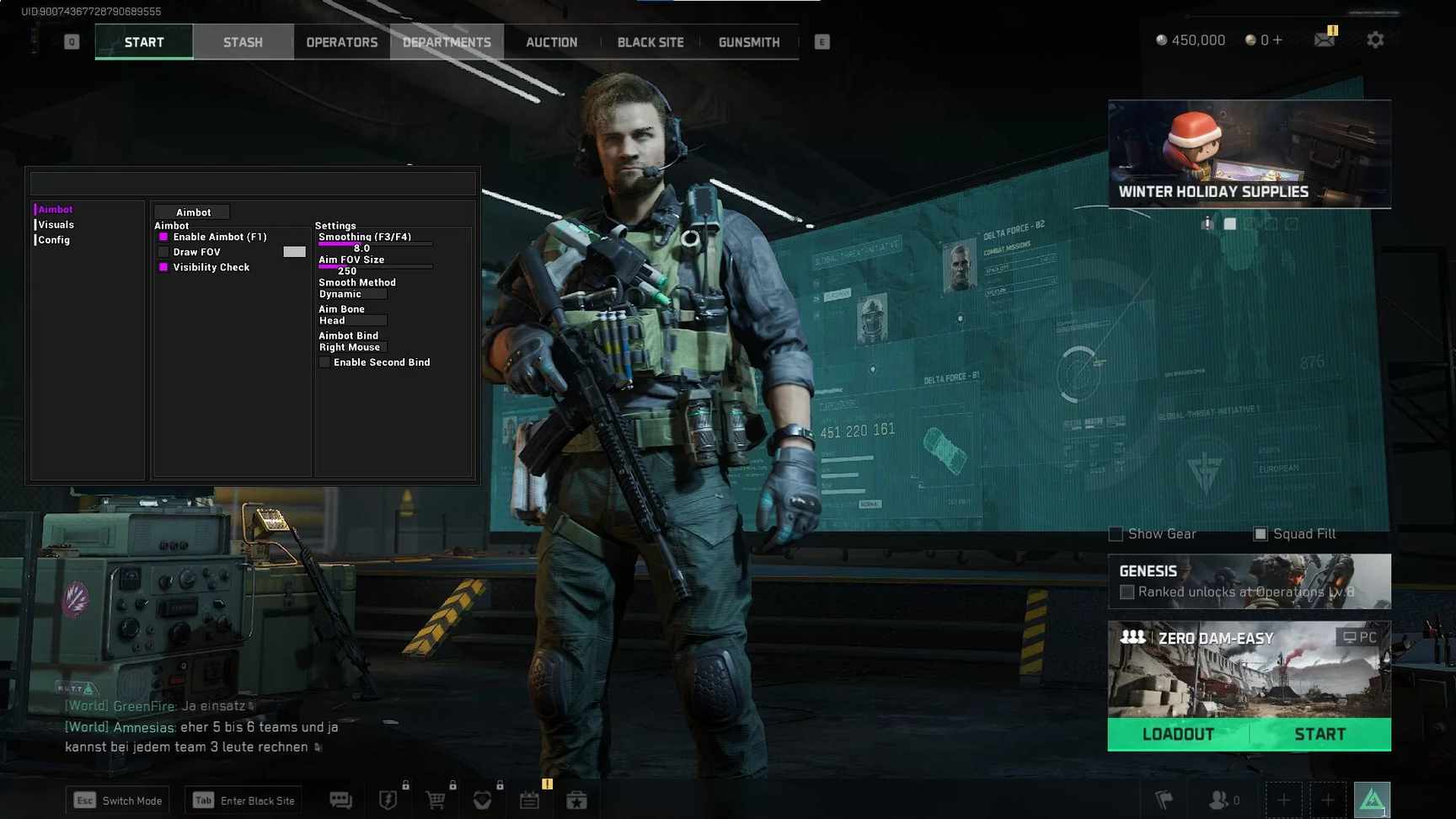 Скриншот чита Safest Cheats для Delta Force - 1