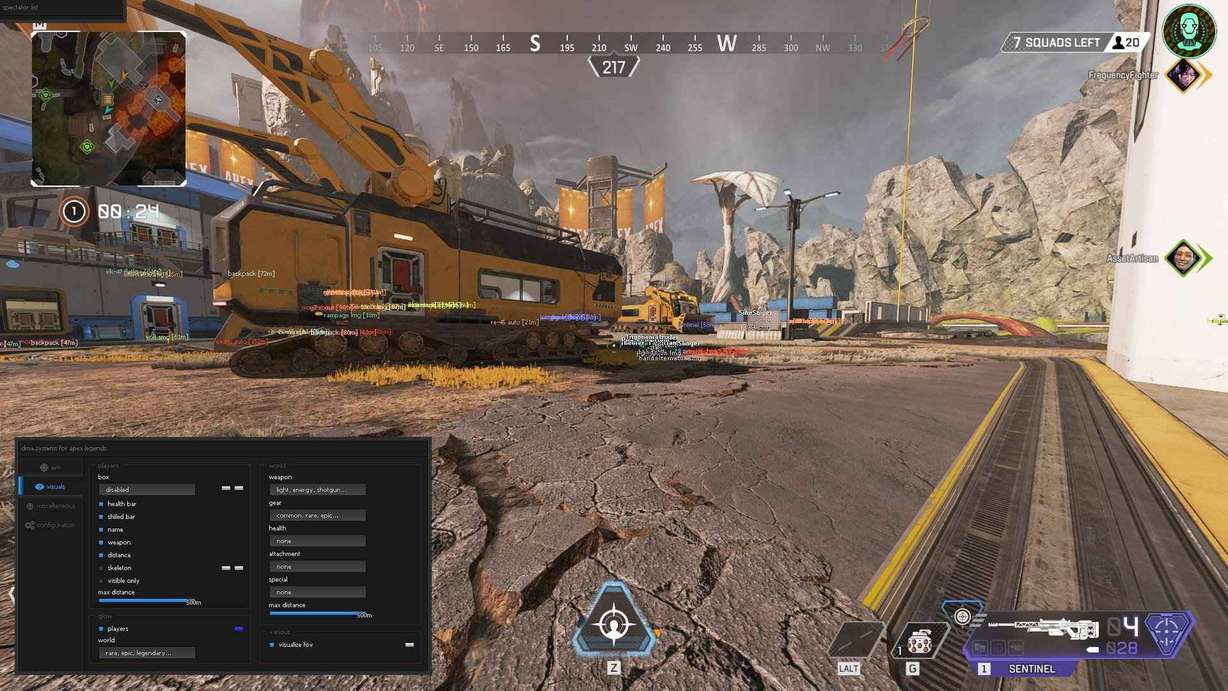 Скриншот чита DMA.Systems Apex Legends - 1