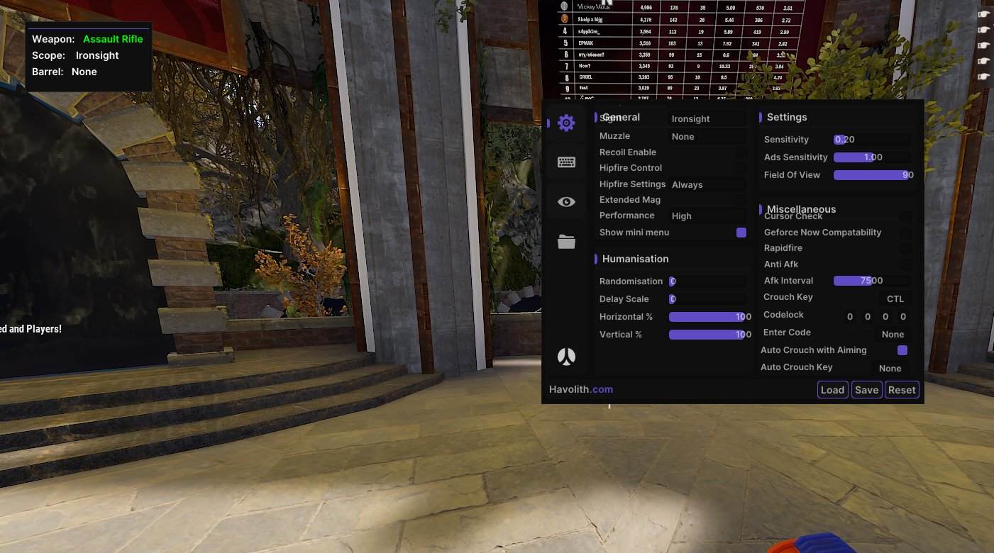 Скриншот чита Havolith Premium Marcos для Rust - 2