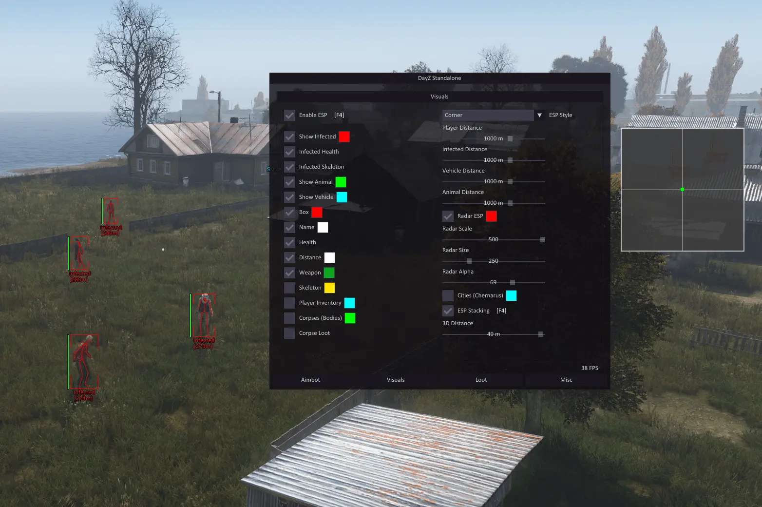 Скриншот чита KernAim для DayZ - 1