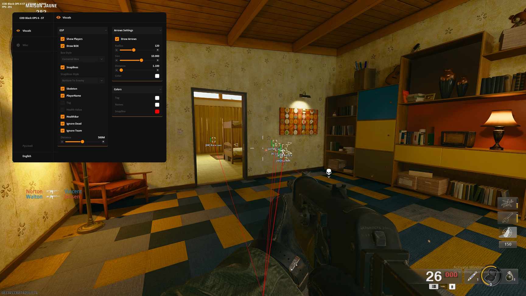 Скриншот чита Stern для CoD: BO 6-7 / WARZONE - 1