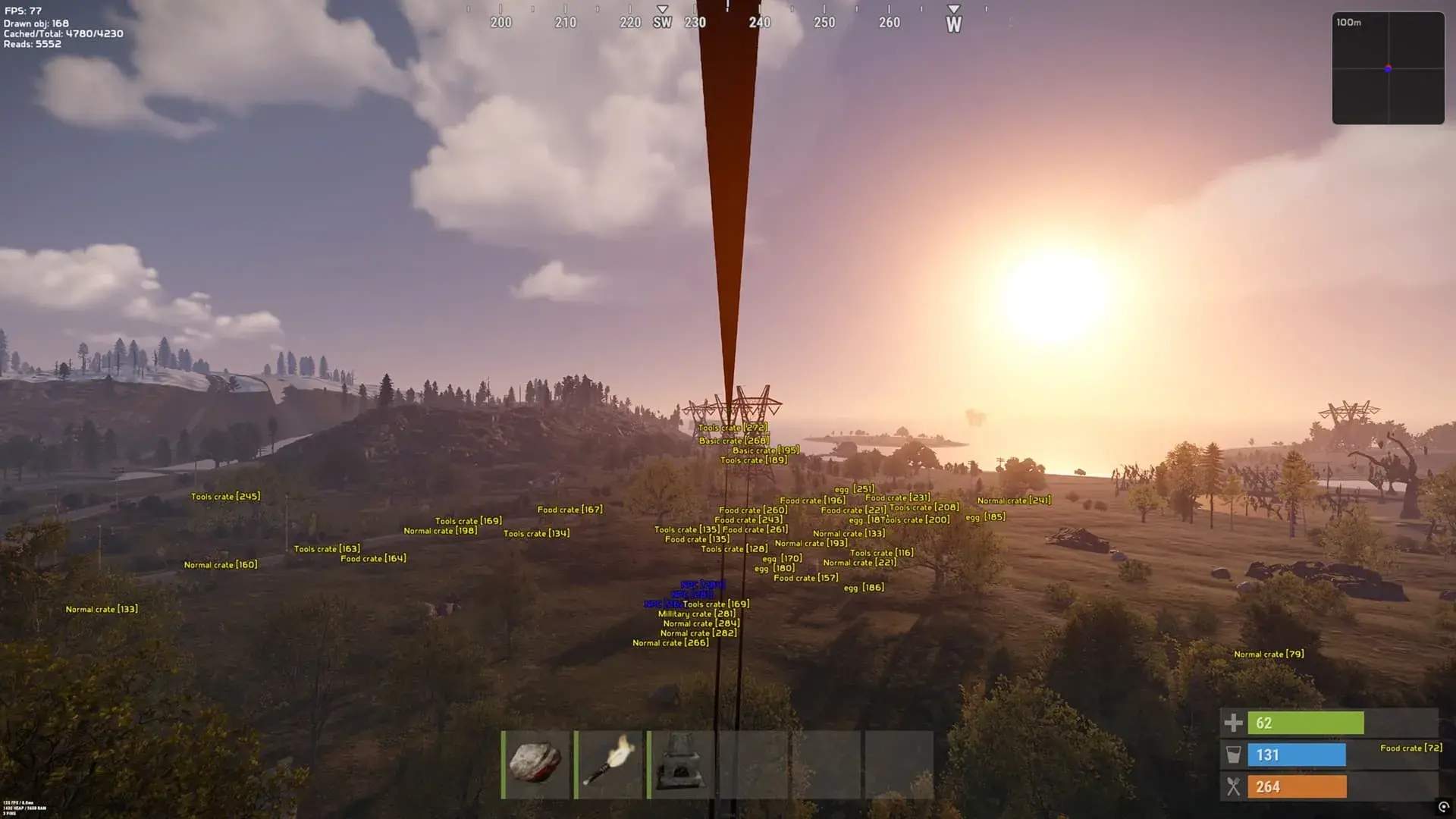 Скриншот чита Mira для Rust - 5
