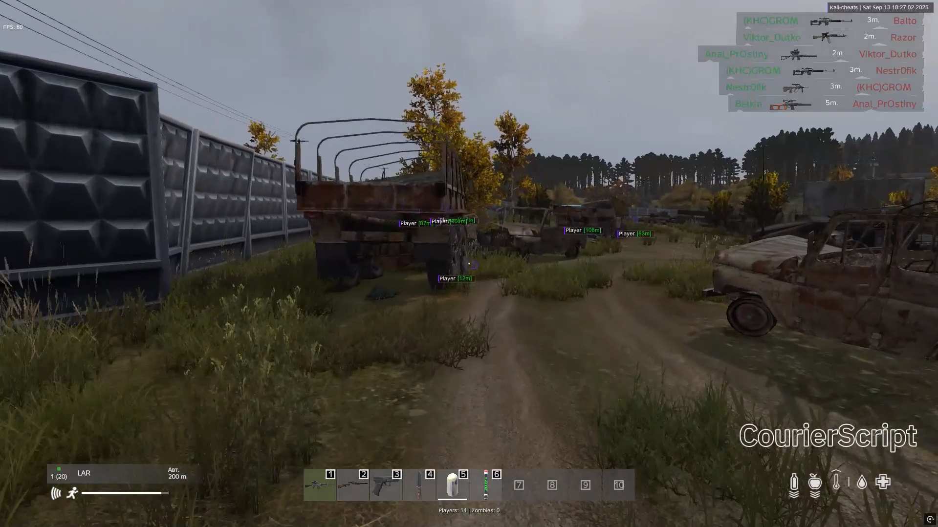 Скриншот чита Courier для DayZ - 2