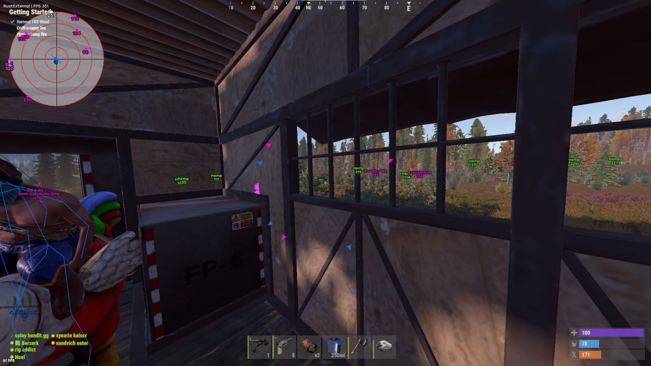 Скриншот чита Matrix External для Rust - 1