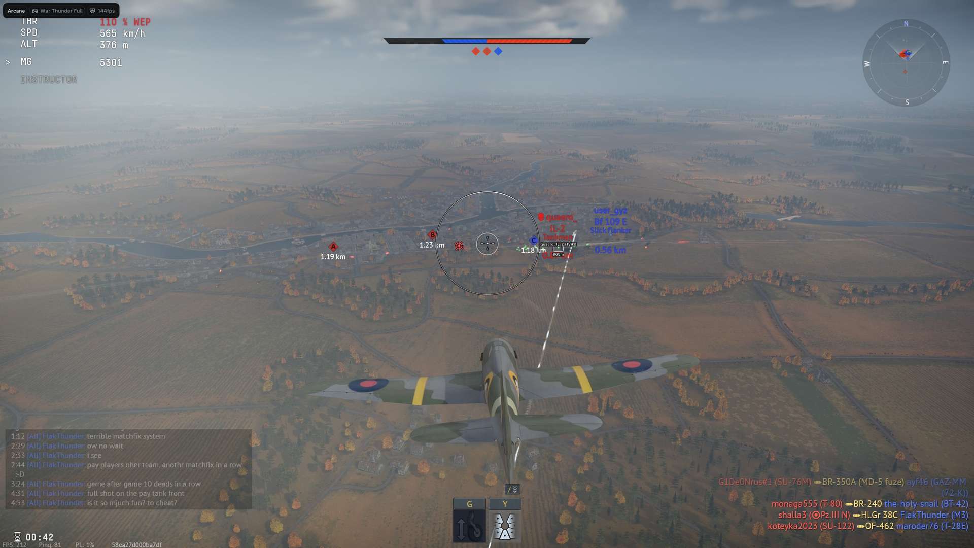 Скриншот чита Arcane Full для War Thunder - 5