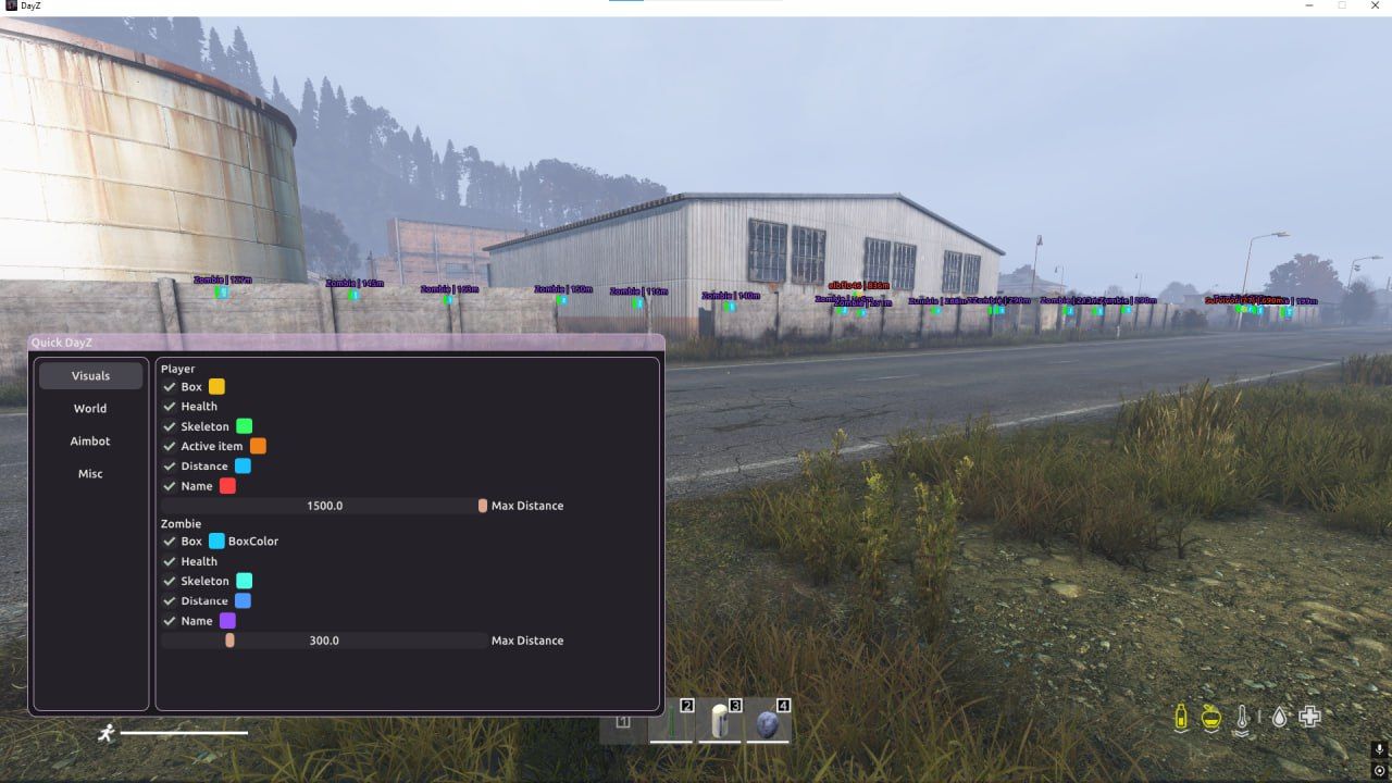 Скриншот чита Quick для DayZ - 1