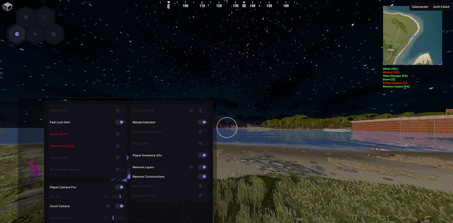 Скриншот чита Salamander для Rust - 1