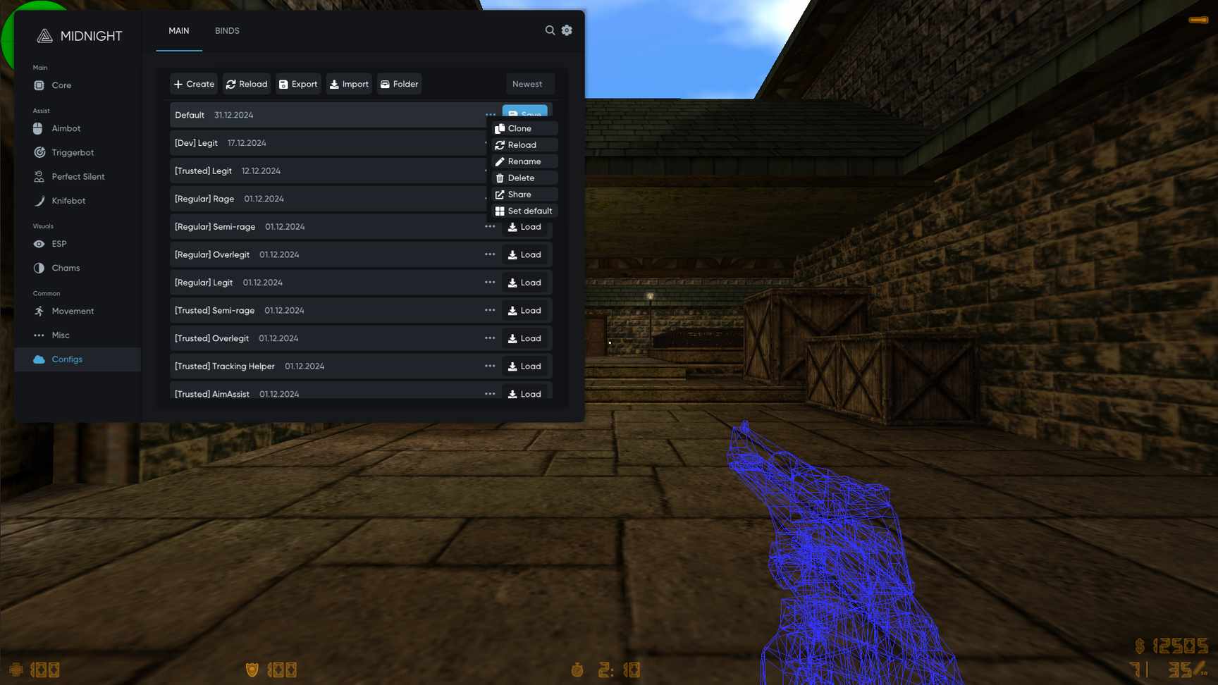 Midnight CS 1.6 CIS cheat for Counter-Strike 2 - screenshot 2