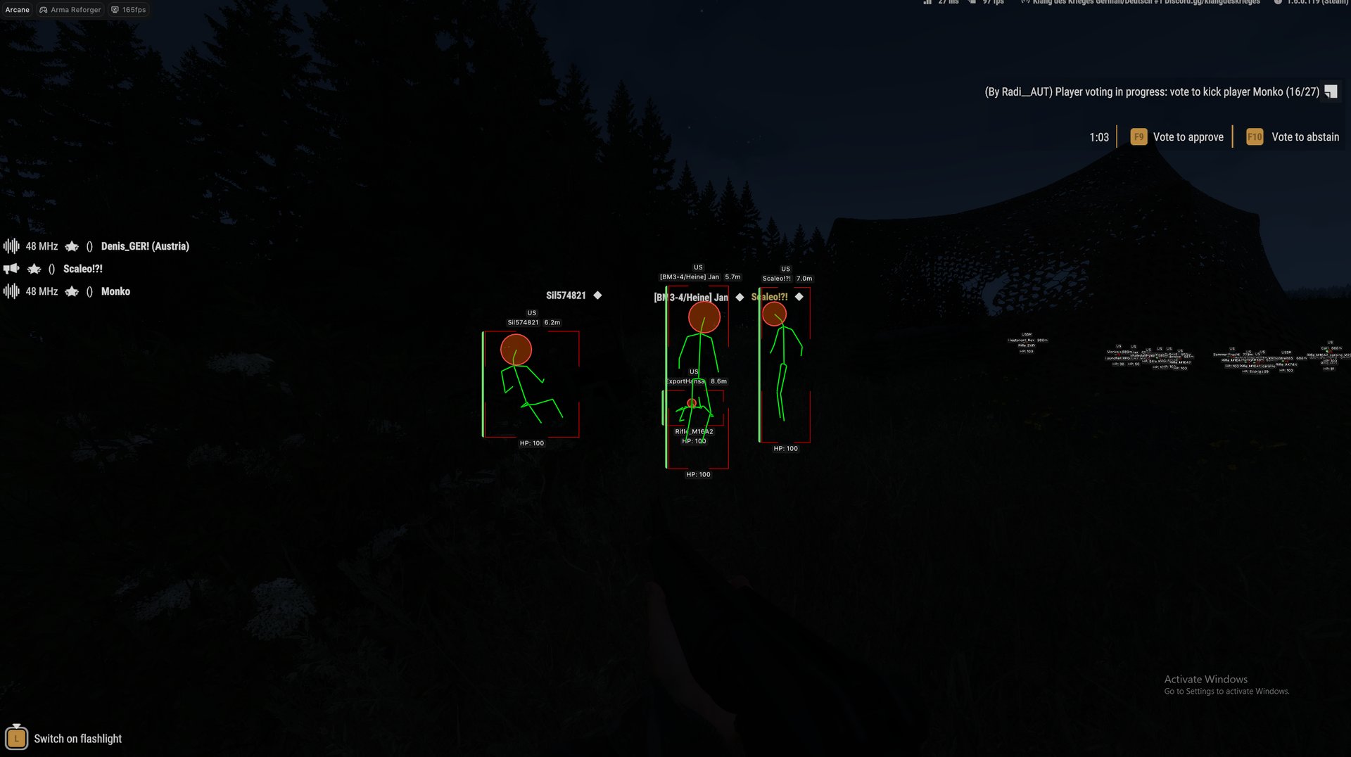 Скриншот чита Arcane для Arma Reforger - 2