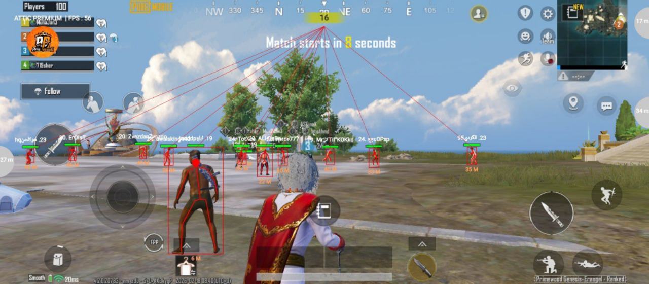 Скриншот мобильного чита Attic PUBG Mobile - 1