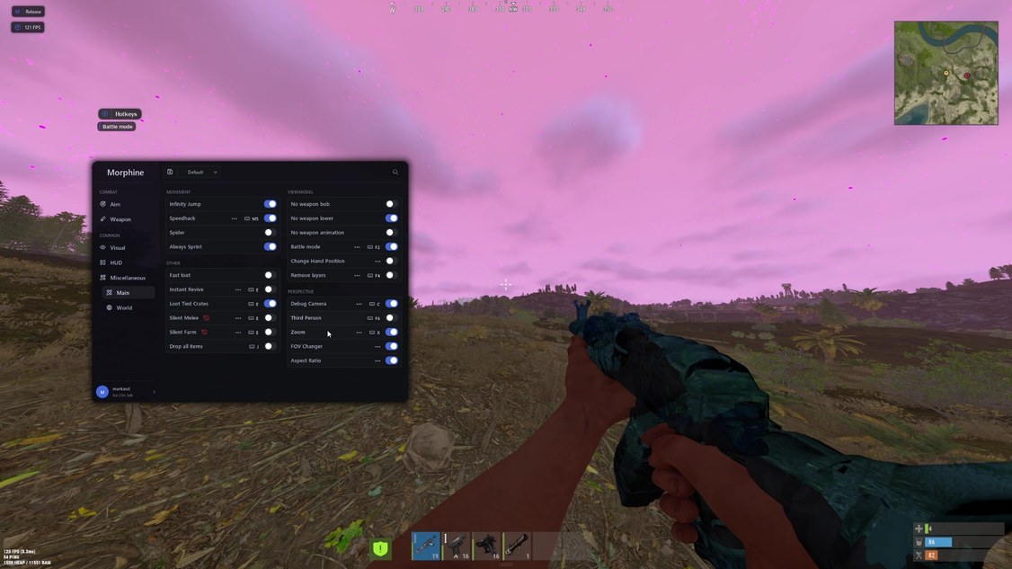 Morphine cheat for Rust - screenshot 3