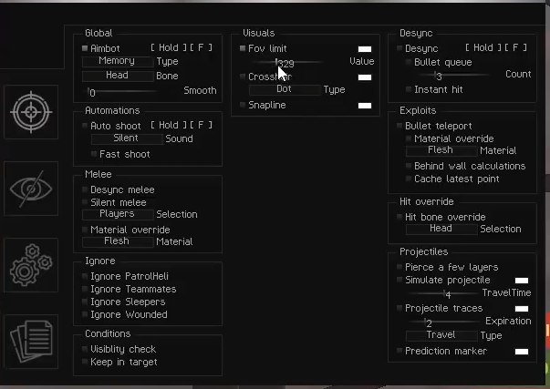 Rykl Internal (Alkad) cheat for Rust - screenshot 1