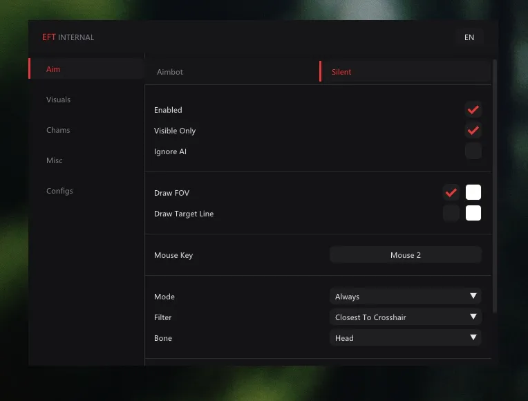 Shxdow Internal cheat for Escape From Tarkov - screenshot 6