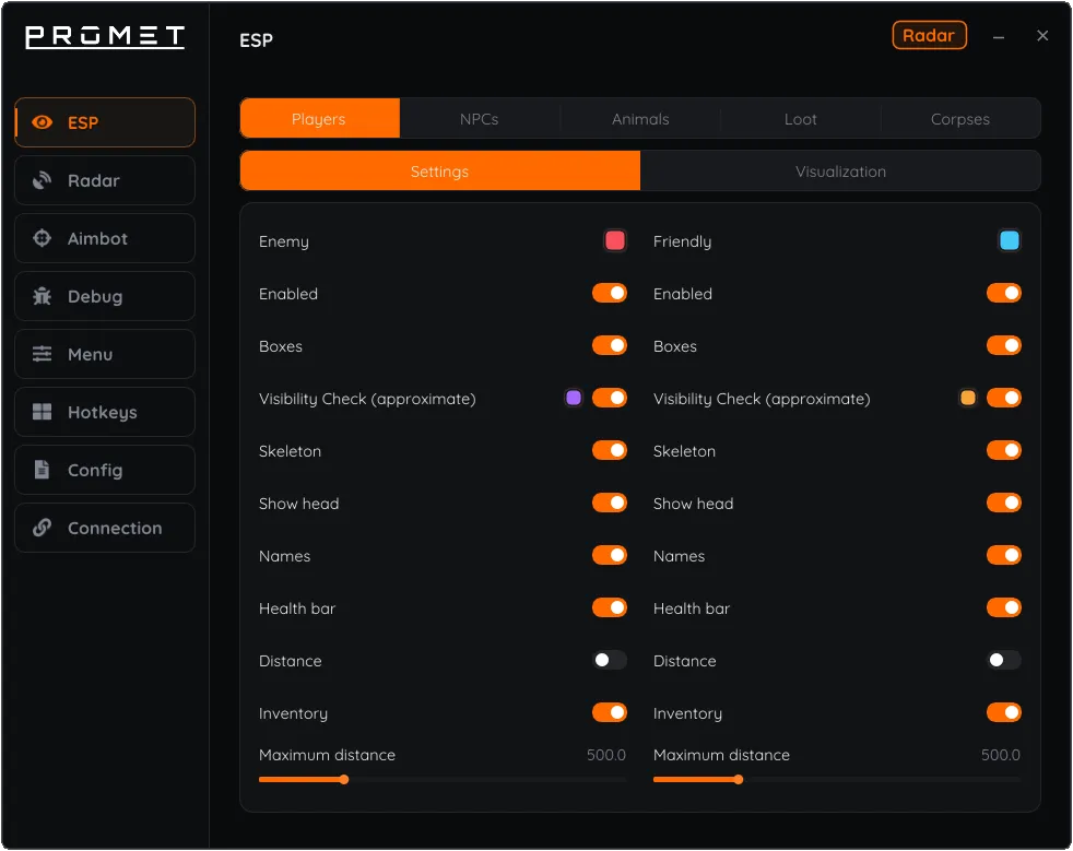 Promet DMA cheat for Rust - screenshot 3