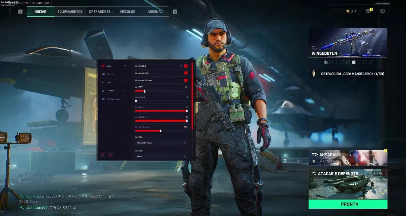 Скриншот чита Shxdow Internal для Delta Force - 1