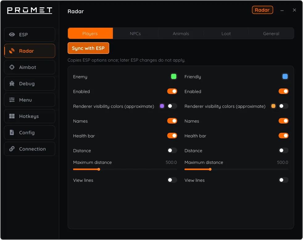 Promet DMA cheat for Rust - screenshot 2