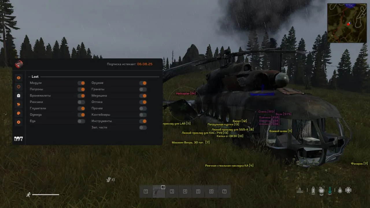 Скриншот чита Mira для DayZ - 4
