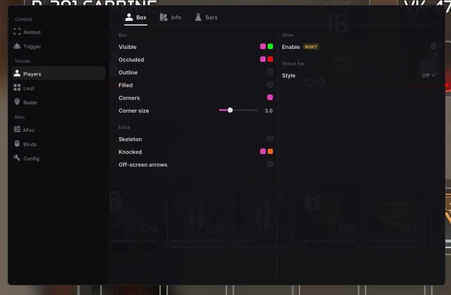 Скриншот чита UDP для Apex Legends - 3