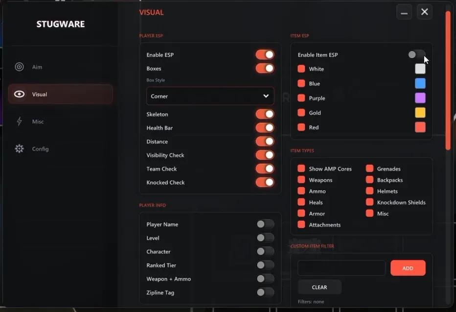 Stugware cheat for Apex Legends - screenshot 1
