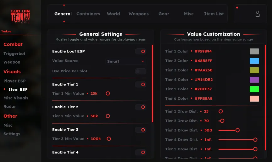Next Lite cheat for Escape From Tarkov - screenshot 8