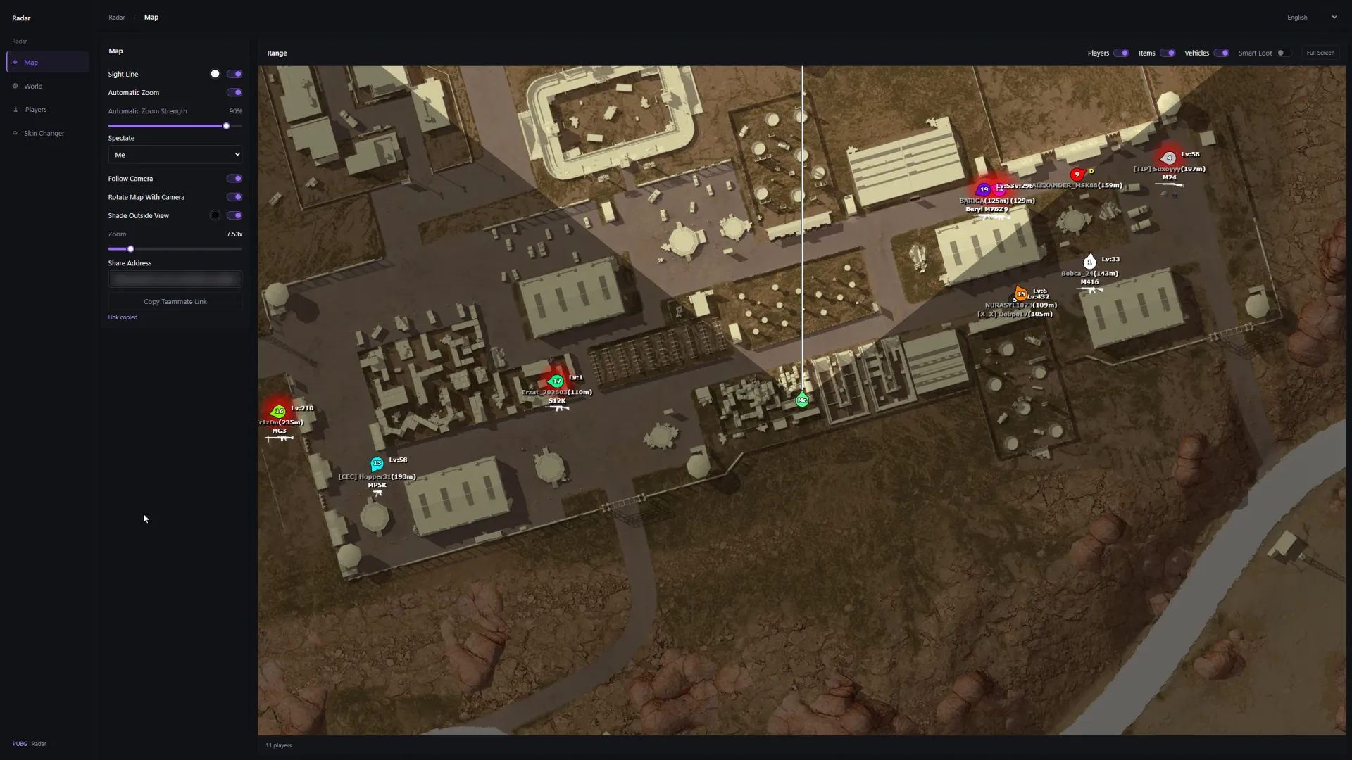 Ancient Radar cheat for PUBG - screenshot 1