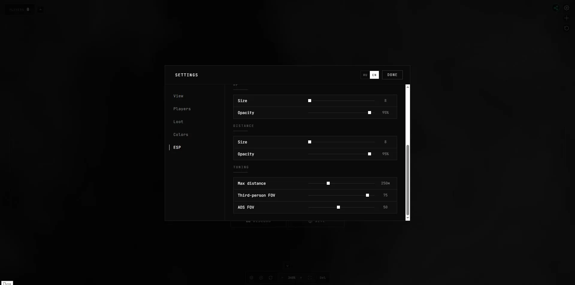 Скриншот чита Lexfan WEB Radar + ESP для Arc Raiders - 4