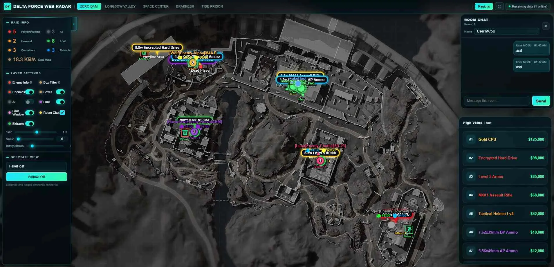 Скриншот чита Shxdow Map Radar для Delta Force - 6