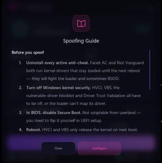 TitanX HWID Spoofer - screenshot 2