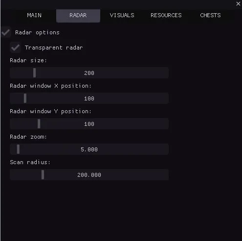 Скриншот чита Mason Radar для Albion Online - 4