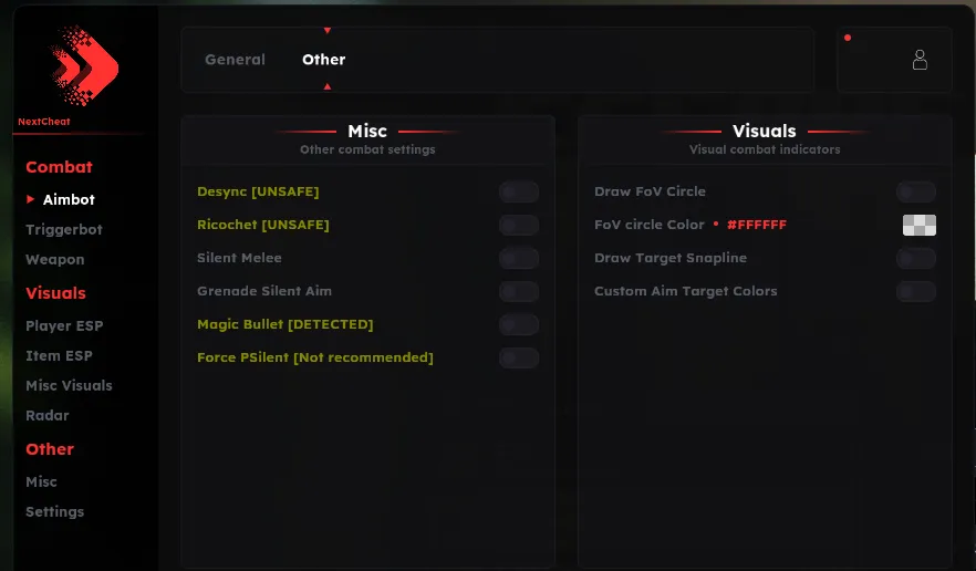 Next Pro cheat for Escape From Tarkov - screenshot 6
