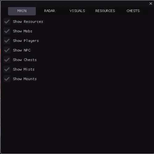 Скриншот чита Mason Radar для Albion Online - 1