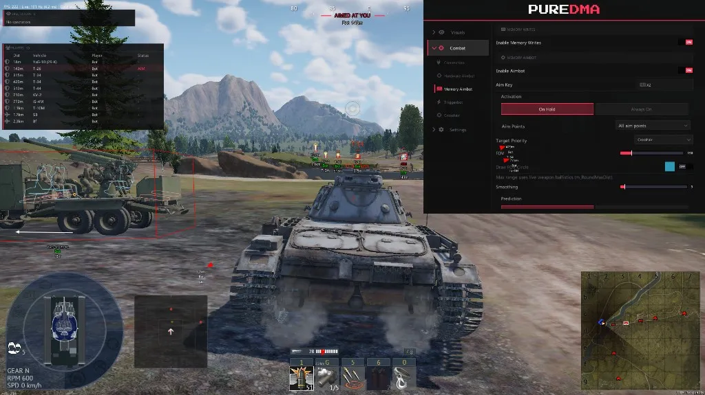 Скриншот DMA-чита Pure War Thunder - 5
