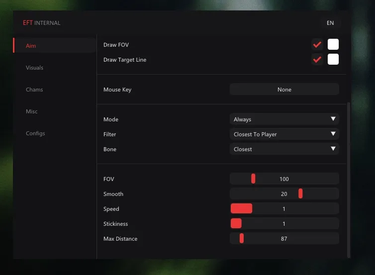 Shxdow Internal cheat for Escape From Tarkov - screenshot 5