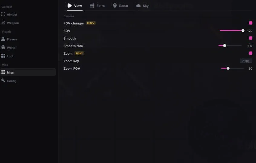 Скриншот чита UDP для Rust - 3
