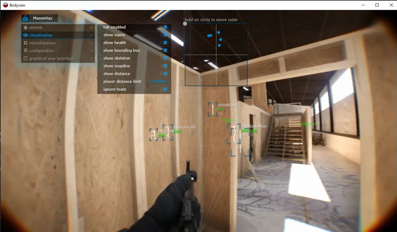 Mason cheat for Bodycam - screenshot 1